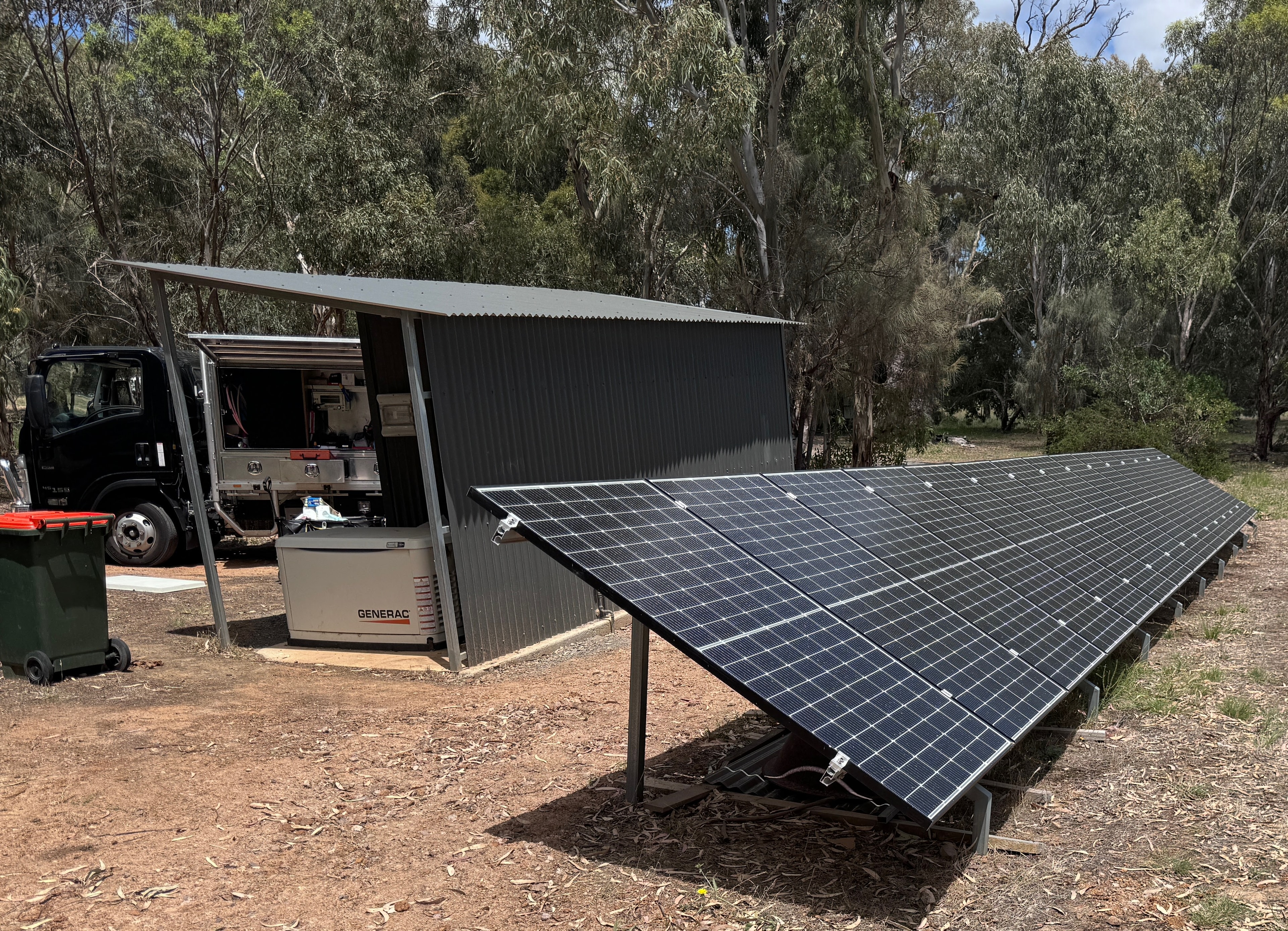 Solar installation replacing diesel generator